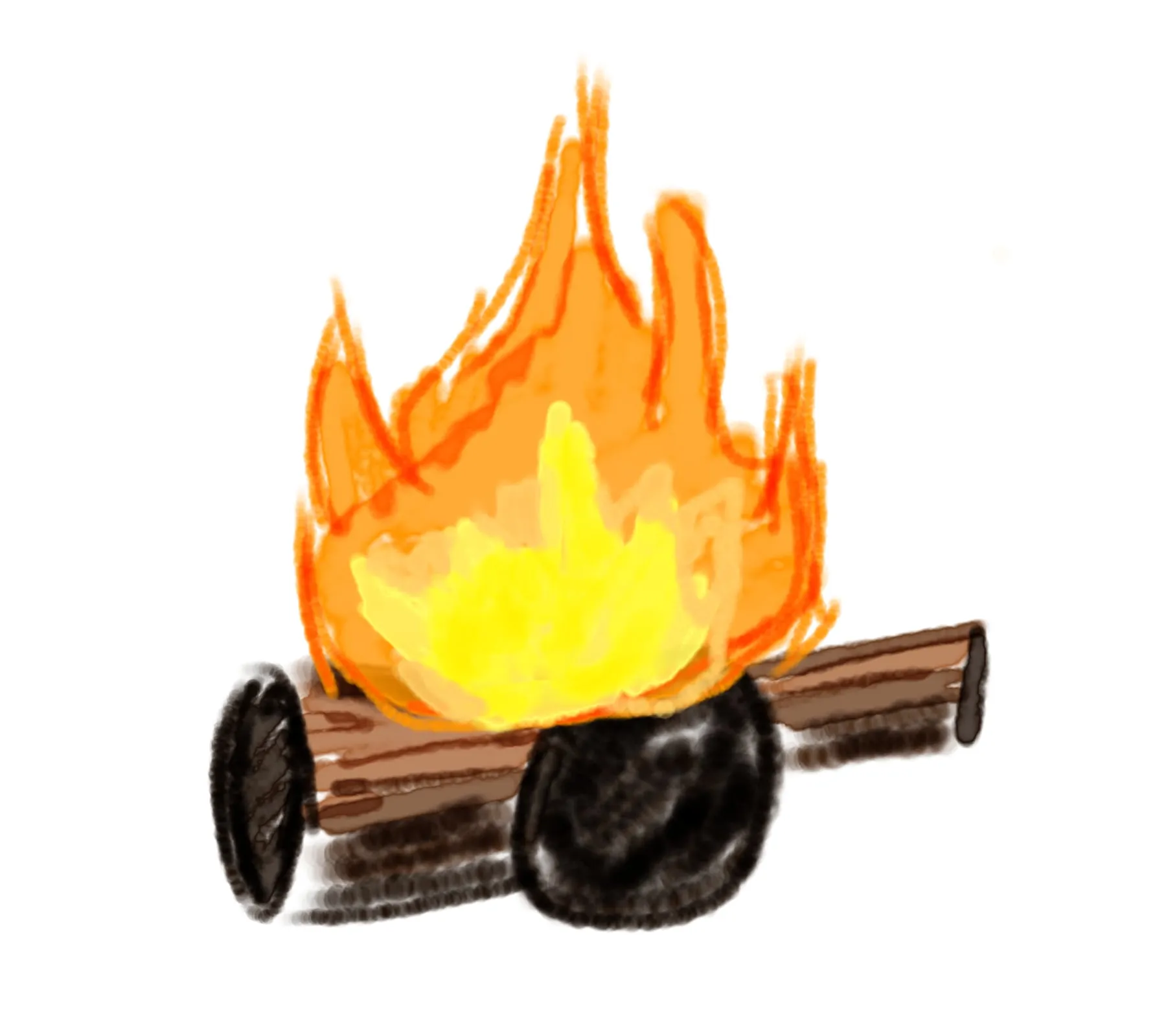 A fire.